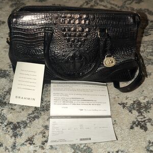 Brahmin Vintage Like New Crandall Doctors Dark Brown Black Tomago